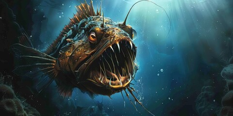 anglerfish fictional artist depiction