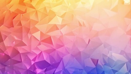 Poster - A vivid blend of warm and cool tones in a polygonal pattern with a soft bokeh overlay creates a dynamic backdrop.