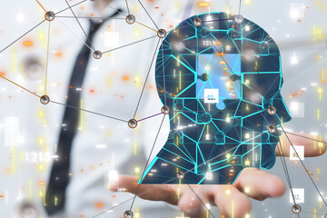 Leinwandbilder - digital medical futuristic interface 3D rendering