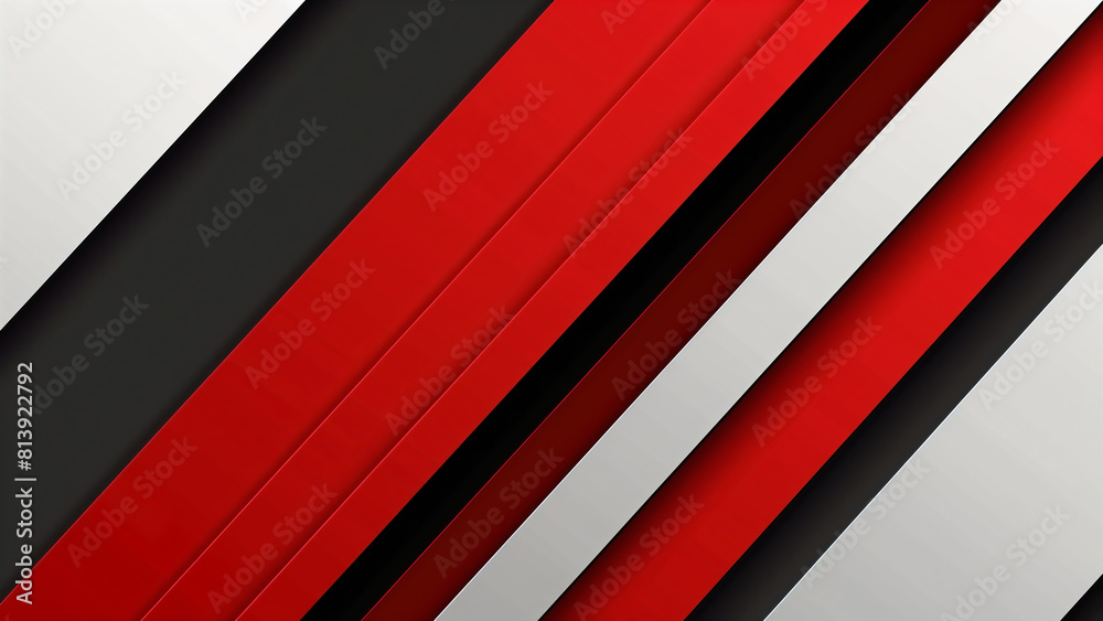 Abstract Red and Black Diagonal Stripes on a White Background - Modern ...