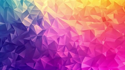 Poster - Colorful geometric shapes in the form of triangles create a dynamic and eye-catching abstract background.