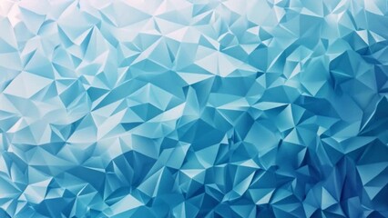 Poster - A myriad of blue, polygonal shapes create a dynamic and geometric pattern.