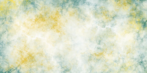 Poster - yellow and green color old paper grunge texture with grainy stains. Distressed vintage realistic rusty texture metal grunge background. beautiful cloudy  background for decoration, wallpaper design.