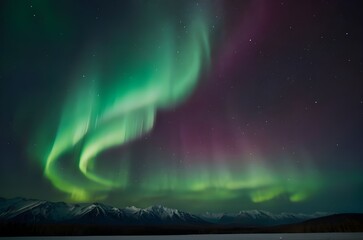 aurora sky landscape background