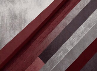 Poster - Dark red and grey grunge stripes abstract banner design. Geometric tech background