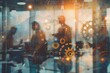 © Sri - Abstract concept of a busy modern workplace with gears symbolizing workflow and innovation