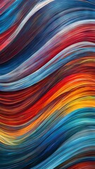 Wall Mural - abstract colorful background with smooth lines in blue, orange, red and yellow