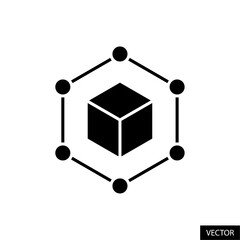 Aufkleber - supply chain vector icon in glyph style design for website, app, ui, isolated on white background. v
