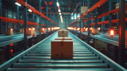 Poster - Handling, Sorting and Preparing Parcels for Delivery to Online Clients in a Modern Logistics Warehouse with an autonomous conveyor belt sorting mechanism utilizing artificial intelligence