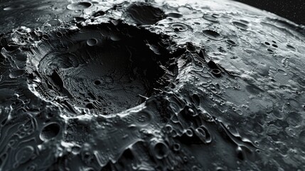 Wall Mural - a captivating 3d rendering showcases an abstract representation of planet earth in black and white f