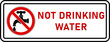 Not Drinking Water. Prohibition Sign: Drinking Water from this Tap is Not Allowed. Drink this Water is Prohibited — Symbol Template. Vector Printable Sign