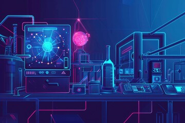 Poster - Room filled with various electronic equipment, suitable for tech concepts