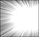 Fototapeta Zachód słońca - Manga Speed Lines Effect Background