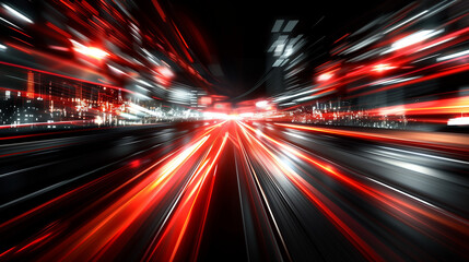 Canvas Print - Dynamic Black and Red Speed: Sense of Advanced Speed