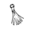 © dakora - Graphic vector illustration of a tassel with fringed decoration, isolated. For decoration, patterns