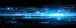 © NiK0StudeO - abstract wave technology background with blue light digital effect background circuit connections and dots glowing blue line connections, horizontal glowing blue with circuit connections.