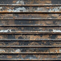 Poster - Detailed close-up of a rusty metal surface, suitable for industrial backgrounds