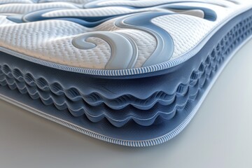 Poster - Detailed image of a mattress on a table, ideal for furniture stores
