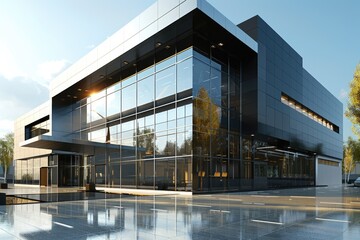 Poster - A large building with many windows, suitable for business concepts