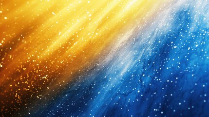 Aufkleber - Vibrant background with blue, yellow, and orange stars. Perfect for various design projects