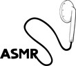 ASMR message and headphones flat draw