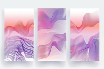 Aufkleber - Three vertical banners with abstract shapes. Perfect for modern designs