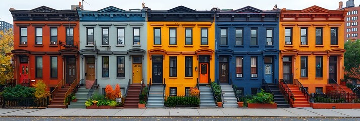 Wall Mural - Visualize the impact of urban development and gentrification on real estate markets with changing neighborhood dynamics and property values over time.