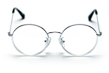 Aufkleber - Clear image of a pair of glasses on a white table. Suitable for business or education concepts