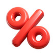 © Zhaidar - Red 3d sign percent discount on isolated background