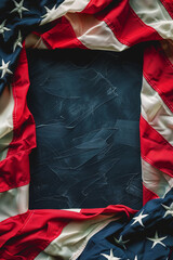 American patriotic background with copy space. American flag rectangular frame. US frame. American flag patriotic background for greetings. US flag frame. USA patriotic background. US flag banner.  