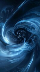 Aufkleber - Abstract blue swirl digital art