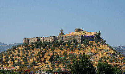 Wall Mural - Selcuk Castle, located in Izmir, Turkey, was built by the Byzantines.