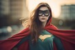 © juliars - Empowering Super hero woman. Strong female. Generate Ai