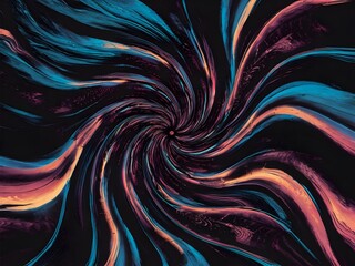 Wall Mural - Vibrant cosmic dance: fluid abstract background with swirling patterns