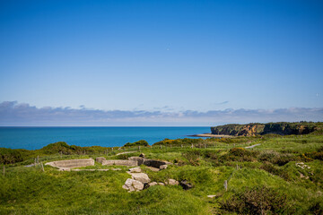 La Pointe du Hoc, site du débarquement de Normandie à Cricqueville-en-Bessin