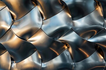 Poster - Detailed view of a metallic wall surface. Perfect for industrial or abstract backgrounds