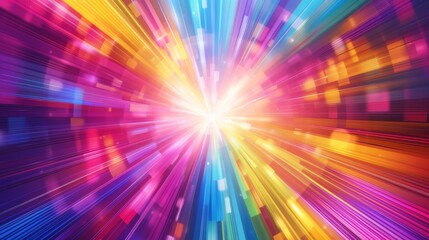 Aufkleber - Vibrant abstract light explosion