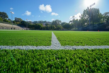 Wall Mural - American football field grass outdoor stadium