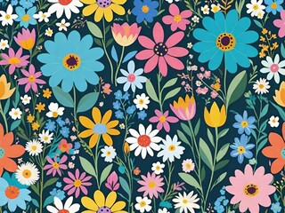 meadow floral pattern, Floral beauty