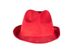 © serikbaib - red men straw hat isolated on white background