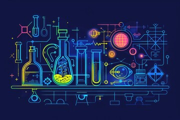 Poster - Various tools and equipment in a science lab, suitable for educational and scientific themes