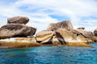 The rocky shore of the Similan Islands in Thailand