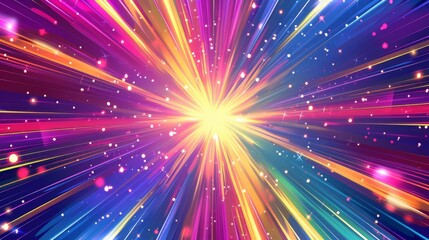Poster - Vibrant abstract explosion of colors