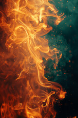 Poster - A creature of fire and smoke, its form ever-changing and elusive, like a flickering flame,
