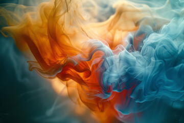 Poster - Visualization of a classical symphony, with flowing gradients from soft pastels to deep blues, mimicking the movement of the music,