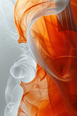 Leinwandbilder - Visualization of a jazz melody, with smooth, serpentine lines that glide over a softly colored background.