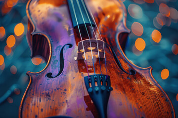 Aufkleber - Smooth transitions between lavender and silver, evoking the elegant and sophisticated atmosphere of a chamber music performance,