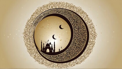 vector decorative eid moon for holy festival background