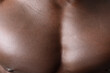 detail of the skin of a man's chest