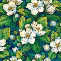 Fototapete - Textile and wallpaper patterns. A printable digital illustration work. Floral Print designs.